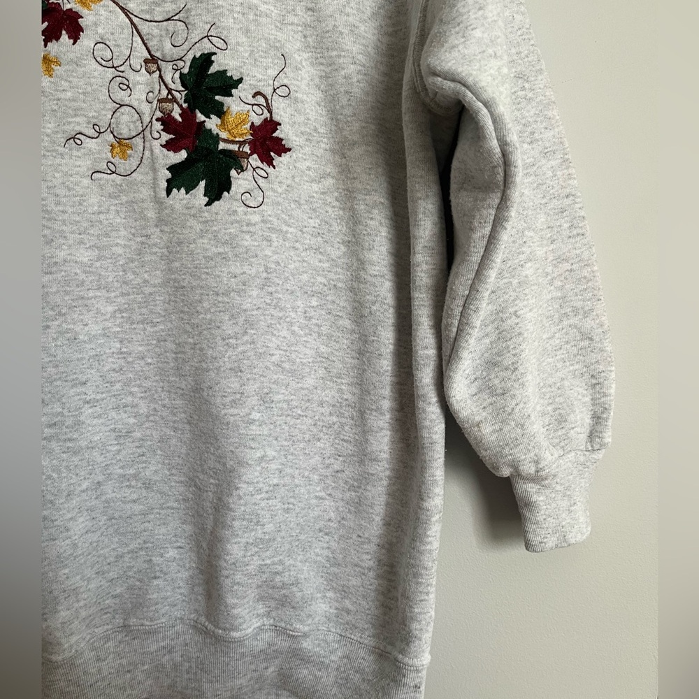 Adorable Fall Embroidered Crew Neck - Picture 4 of 5